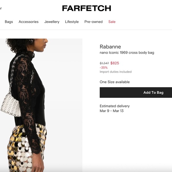 Paco Rabanne Off-White 1969 Nano Bag - Picture 2 of 16